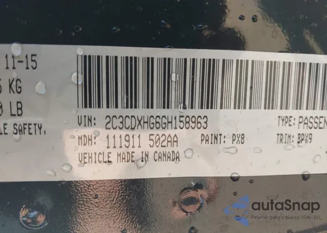 2016 Dodge Charger Sxt z USA, uszkodzony, nr VIN 2C3CDXHG6GH158963